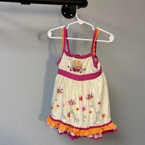 Disney 3T Sleeping Bty&Aurora Embroidered and Ruffled Ltweight Dress. GUC!